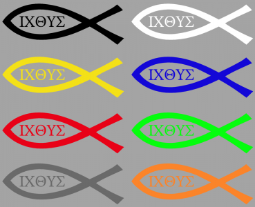 Preview: Aufkleber Ichthys Fisch